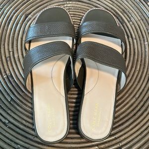 COLE HAAN/ Wedge Strap Green Sandal